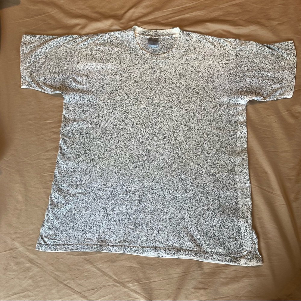 Vintage 90’s B/W Speckled T-Shirt, Large, Made in USA